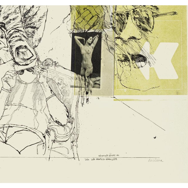 Nude and hand is an original lithograph artwork, realized by sergio barletta, hand-signed, edition of 100. In excellent...