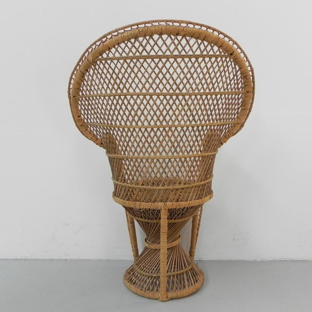 Small Vintage Rattan & Bamboo Emmanuelle Chair, 1970s For Sale - Image 13 of 18