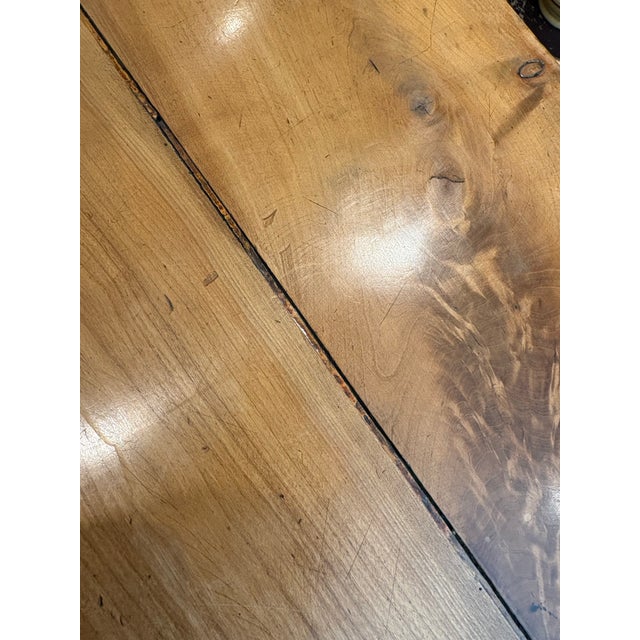 19th Century Antique Maple Farmhouse Table For Sale - Image 9 of 11
