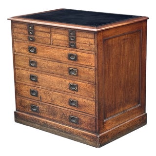 Mahogany Campaign Filing Cabinet, 1890s For Sale