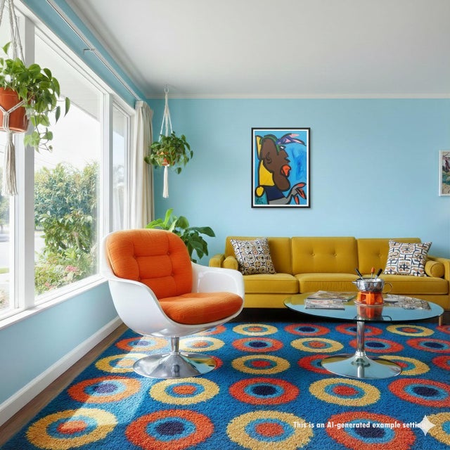 20th Century Abstact Oil Painting by Peter Robert Keil, Germany A vintage oilpainting painted by Peter Robert Keil in the...