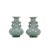 Chinese Longquan Kiln Powder Green Glaze Amphorae. Circa 1960s
