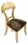 Glamorous French-Style Accent Chair – Gold Leaf Frame With Bold Animal Print Upholstery For Sale