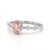 Contemporary Pink Morganite Gemstone Ring With Cubic Zirconia , 925 Silver Handmade Wedding Ring Us 7 For Sale - Image 3 of 3