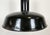 Industrial Black Enamel Factory Pendant Lamp with Iron Top, 1950s For Sale - Image 4 of 18
