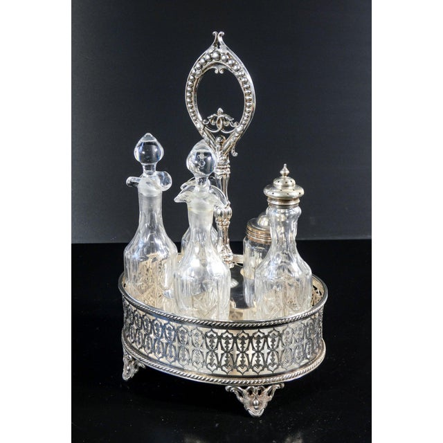 19th Century Victorian Cruet Set, Set of 5 For Sale - Image 15 of 18