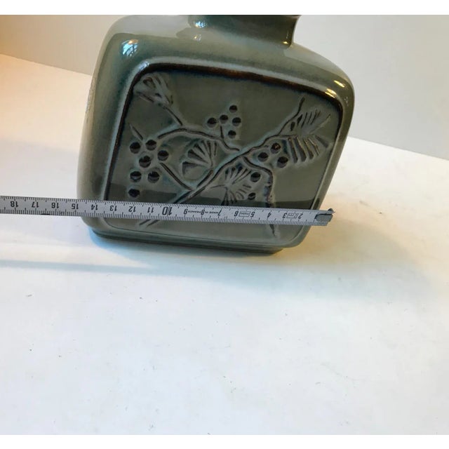Danish Stoneware Relif Vase by Bing & Grondahl, 1960s For Sale - Image 6 of 7