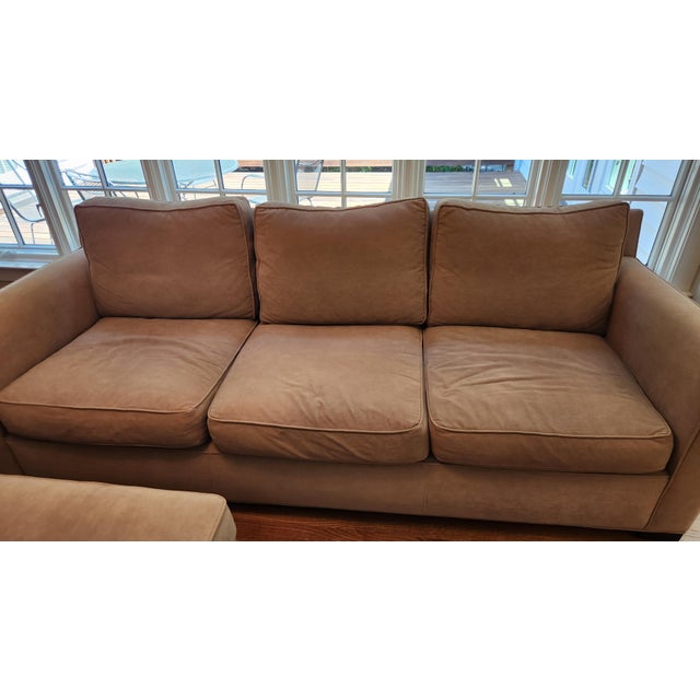 Textile 3 Piece Crate and Barrel Sofa Set For Sale - Image 7 of 9