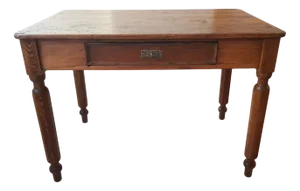Pine Dining Table with Drawer