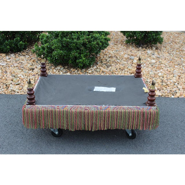 Pink Hickory Chair Ottoman With Bouillon Trim For Sale - Image 8 of 15