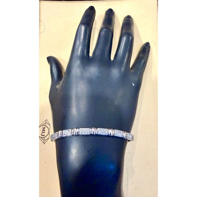 84 Round Diamond 3-4 Each Tennis Bracelet in 14 Karat Gold 7 " Long For Sale - Image 17 of 18