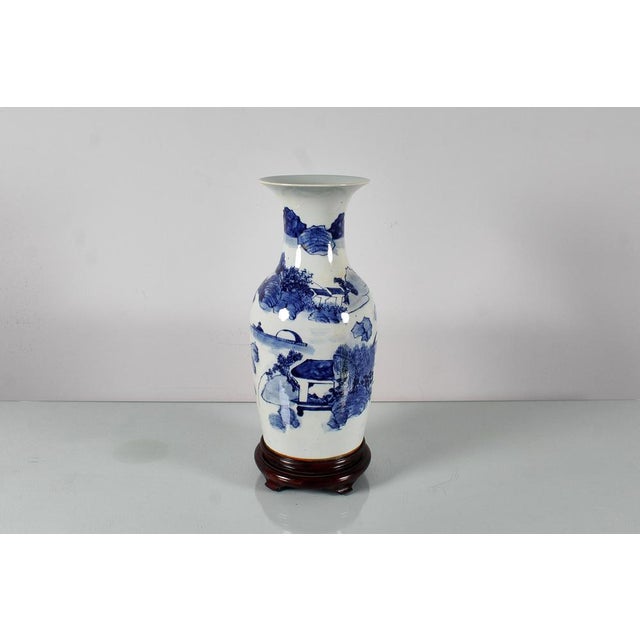 Late 19th Century Asian Blue and White Porcelain Vase, 1880 For Sale - Image 5 of 16