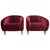 Large Italian Club Chairs in Ruby Velvet, 1960s, Set of 2 For Sale - Image 8 of 8