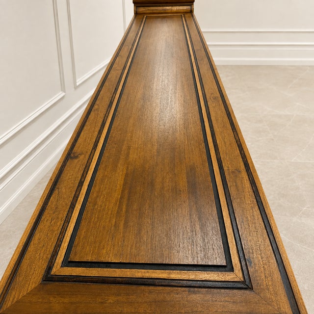 Vintage Chinese Ming Style Hardwood Altar Console Table With Brass Studs & Fretwork For Sale - Image 15 of 15
