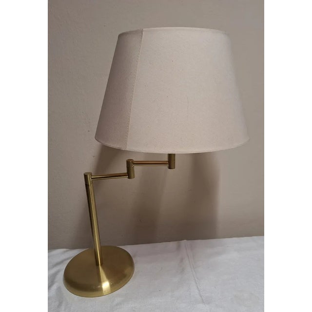 Vintage Table Lamp with Brass Frame, 1990s For Sale - Image 6 of 7