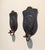 Pair of Swedish hand-made brass candle sconces. Early to mid 20th. Aged almost bronze-like patina. Stamped "Knut Eriksson"...