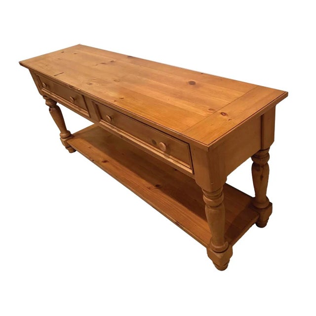 American Vintage Lane Altavista Virginia Pine Console Sideboard Sofa Table. For Sale - Image 3 of 5