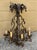Late 20th Century Wrought Iron Oxidized Tin Electrified Candelabra Chandelier For Sale - Image 10 of 10