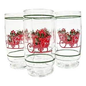 Nostalgic Sleigh Tumblers- Set of Four