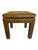 Wood Mid 20th Century Faux Leather Brown Parsons Style Stool For Sale - Image 7 of 11