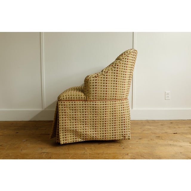 2010s Set of 2 Attributed Baker Furniture Custom Re-Upholstered Swivel Armchair For Sale - Image 5 of 5