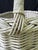 Early 20th Century Antique Painted Gathering Willow Basket With Top Handle For Sale - Image 5 of 18