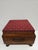 Square Victorian Burgundy Upholstered Footstool For Sale - Image 4 of 15