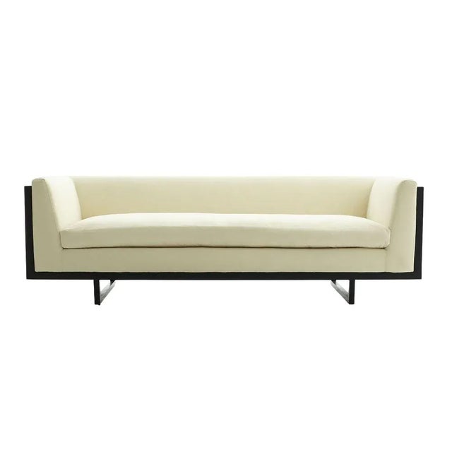 Arteriors - Jay Jeffers Collection: George Sofa Muslin Upholstery with Eco Charcoal Wood and Strapping Details A...