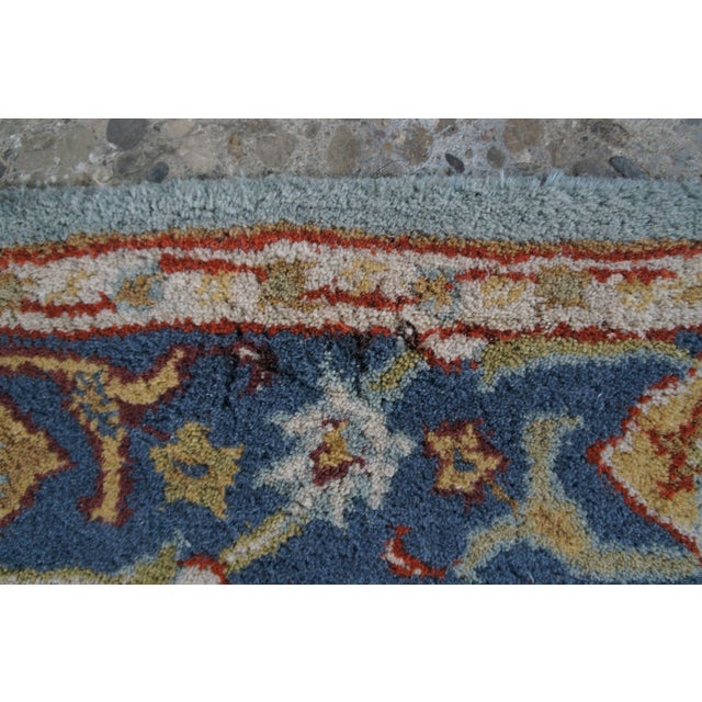 Beige Woolmark Hand-Tufted Oriental Floral Eva Area Rug Beige Blue 5' X 8' For Sale - Image 8 of 13