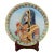 Marble Handicraft Plate Rajasthani Women Bani Thani Tribal Ethnic Hand Painted For Sale