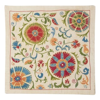 20"x20" 100% Silk Cushion Cover. Embroidered Lace Pillow. New Toss Pillow For Sale