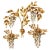 Gilt Metal Palm Tree Wall Sconces in Maison Jansen Style, 1960s, Set of 3 For Sale - Image 15 of 15