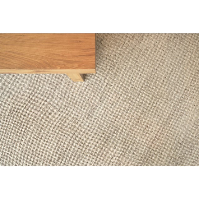 Exquisite Rugs Tweed Flatweave Handmade PET Yarn Beige Rug-10'X14' For Sale In Los Angeles - Image 6 of 7