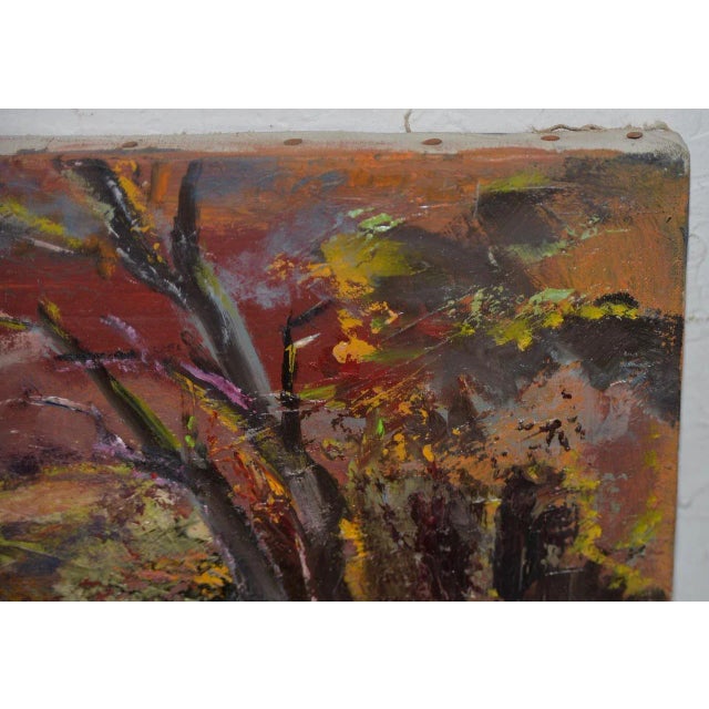 Irina Roudakoff Belotelkin (Russian / American, 1913-2009) Stunning Country Landscape Oil Painting C.1960s Brilliant...