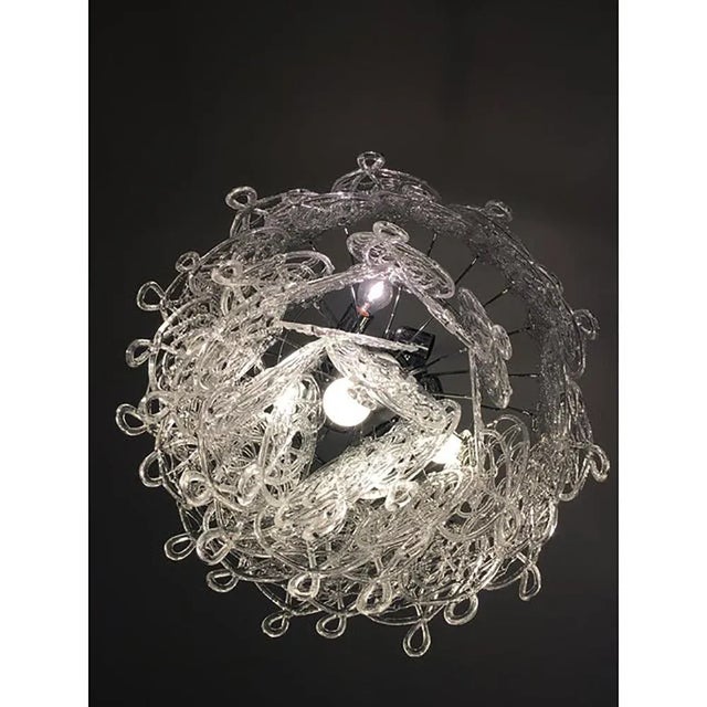 Modern Murano Glass Ragnatela Chandelier in Venini Style by Simoeng For Sale - Image 4 of 9