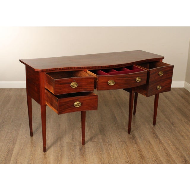 Hepplewhite Antique American Hepplewhite Mahogany Sideboard For Sale - Image 3 of 12