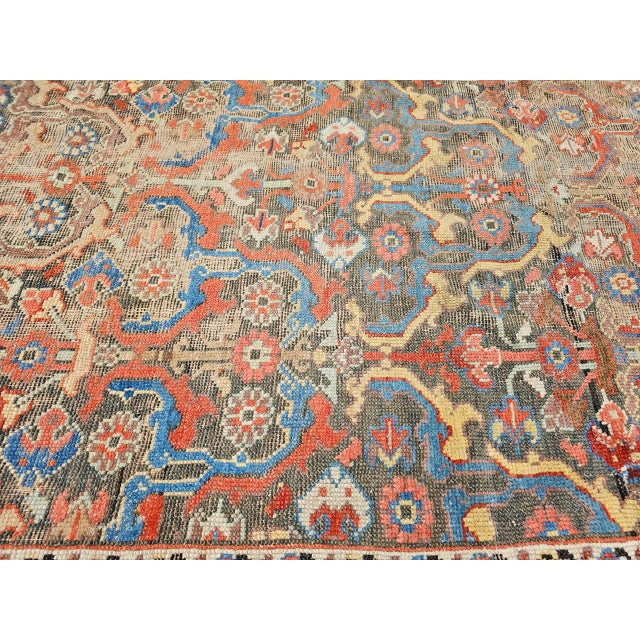 Mid 19th Century Caucasian Karabagh Gallery Rug in a Pistachio Green, Yellow, Blue For Sale - Image 18 of 18