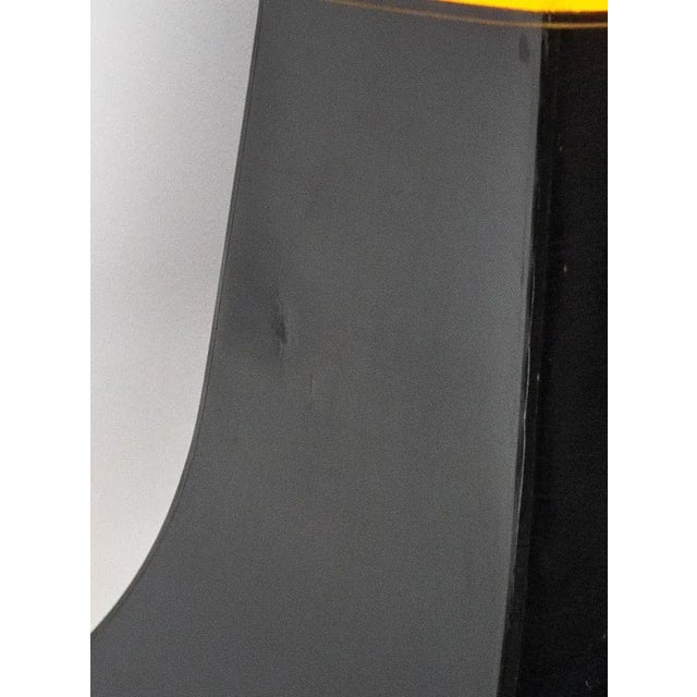 1970s Mid-Century French Table Lamp in Black & Butterflies, 1970s For Sale - Image 5 of 10