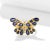 Nina Zhou Butterfly Sapphire Diamond Cocktail Ring in 14k Yellow Gold, size 9.5 For Sale - Image 9 of 11