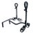 Pair of antique hand wrought andirons. Twisted, curled and turned wrought iron with swirl design. Circa 1920's.