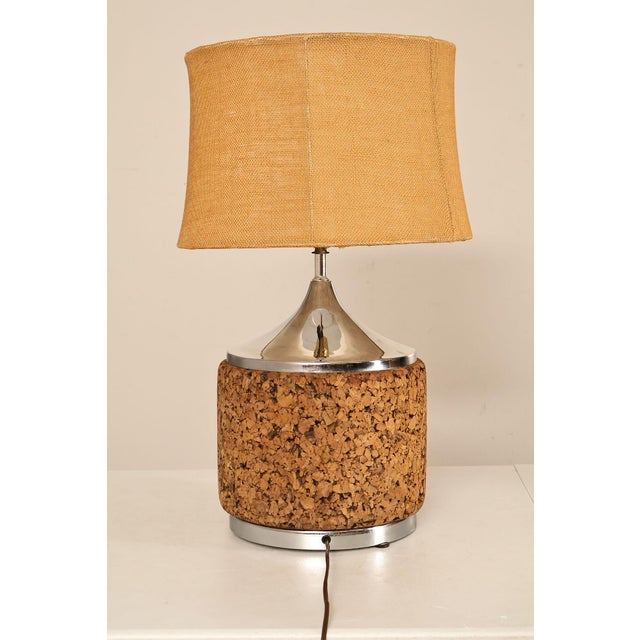 Leviton Mid Century Modern Pair of Cork Table Lamps For Sale - Image 10 of 18