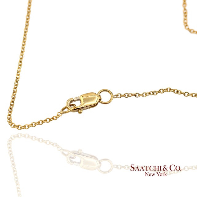 Metal 18k(750) Yellow Gold Natural Diamond Cross Pendant Necklace With Chain For Sale - Image 7 of 12