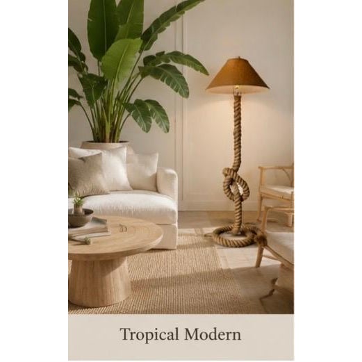 Vintage Audoux Minet Style Coastal Organic Sculptural Rope Knot Floor Lamp For Sale - Image 15 of 17
