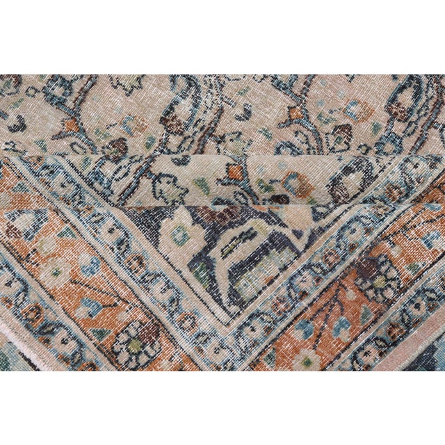 Antique Ne Persian Khorasan Rug in Diagonal Paisley Design With Gray & Sand 8'0 X 10'10 For Sale - Image 10 of 10