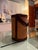Mid century cork and brown leather ice bucket by Georges Briard. In pristine condition! H: 11” D: 8”