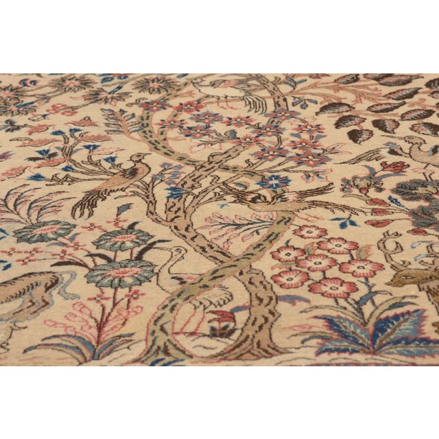 Mid 20th Century Vintage Persian Qum Rug, 04'06 X 06'10 For Sale - Image 5 of 10