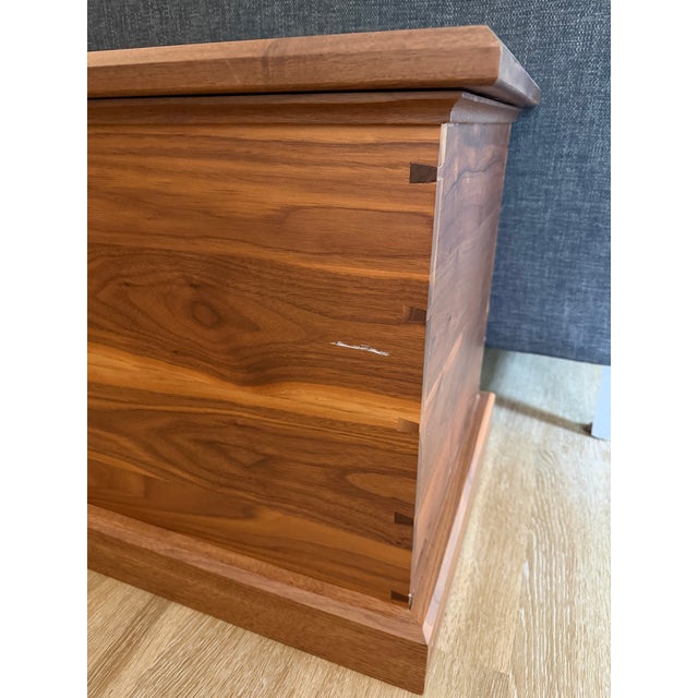 1990s 1990s Handmade Black Walnut Blanket Chest For Sale - Image 5 of 13