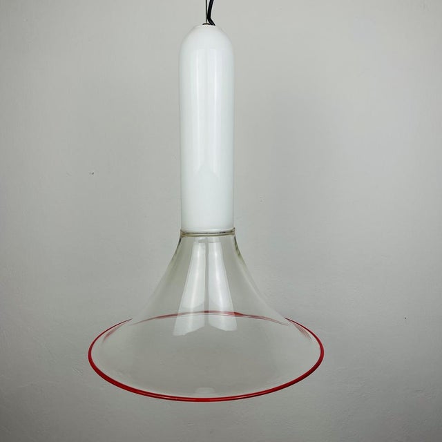Samanta Pendant Lamp in Murano Glass attributed to Roberto Pamio for Leucos, Italy, 1970s For Sale - Image 11 of 14