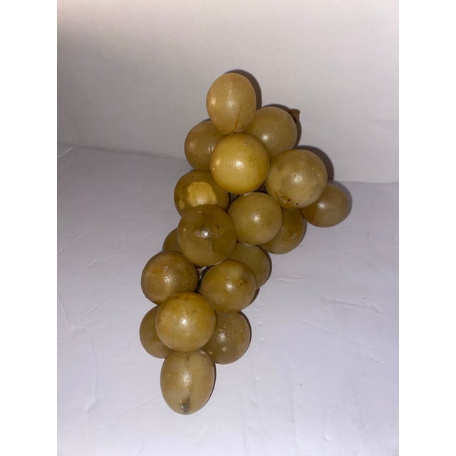 Alabaster Grapes. Vintage MCM Alabaster Cluster of Grapes For Sale - Image 11 of 12