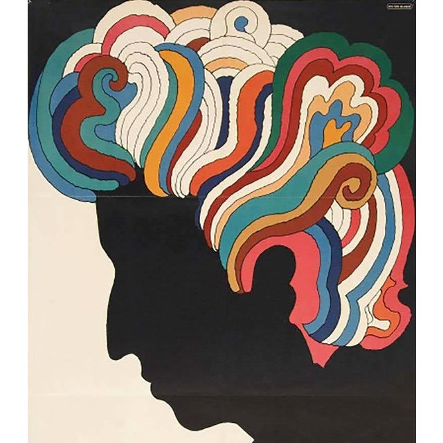 Vintage Milton Glaser Poster 1967, created by Milton Glaser as a collaboration for Bob Dylan's "Greatest Hits" album....